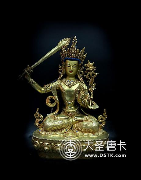 文殊菩薩鎏金36cm