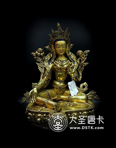 綠度母鎏金33cm