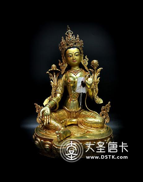 綠度母鎏金33cm