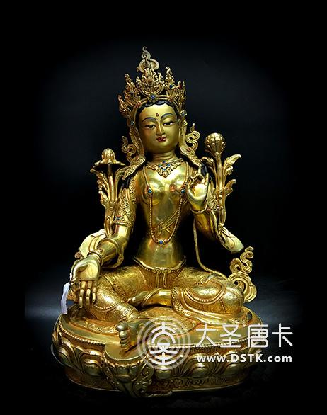 綠度母鎏金33cm