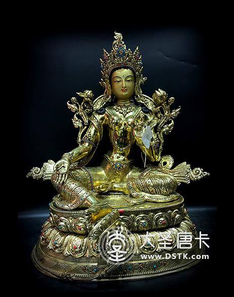 綠度母鎏金54cm