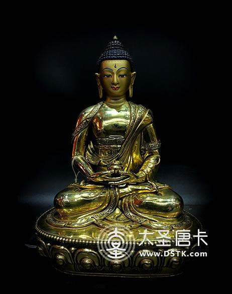 阿彌陀佛鎏金23cm