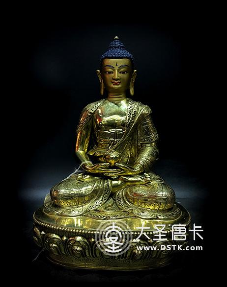 阿彌陀佛鎏金23cm