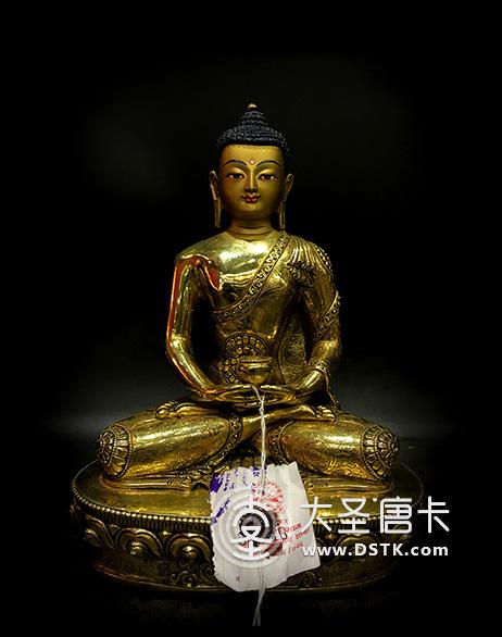 阿彌陀佛鎏金23cm