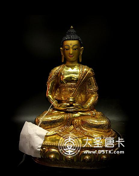 阿彌陀佛鎏金23cm