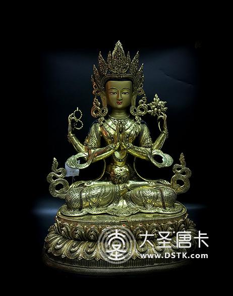 四臂觀音鎏金62cm