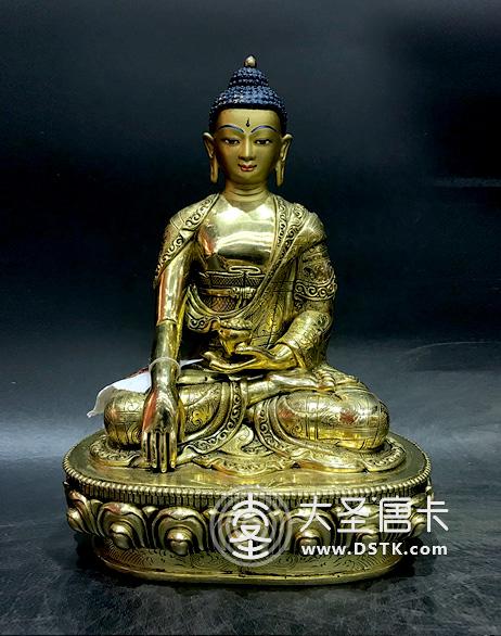 釋迦牟尼佛鎏金23cm