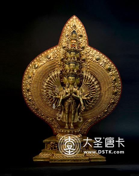 千手觀音鎏金80cm