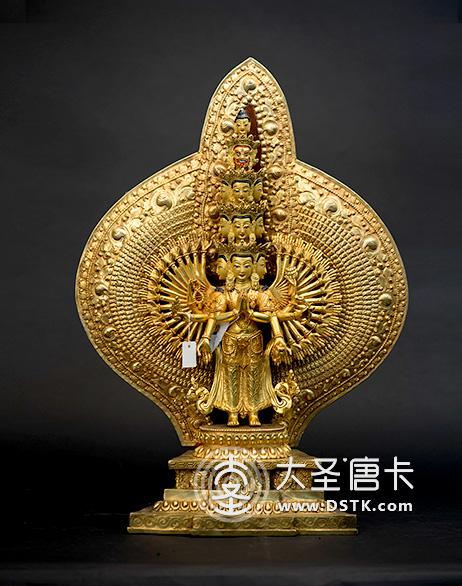 千手觀音鎏金50cm