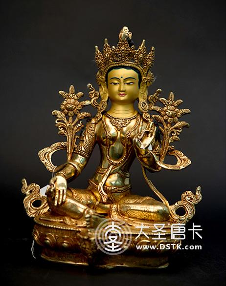 綠度母鎏金33cm