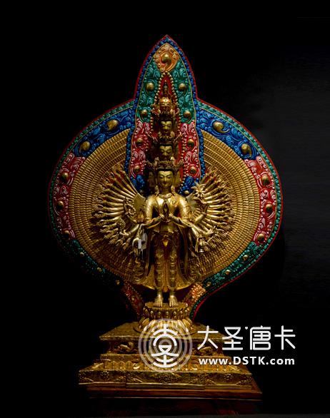 千手觀音鎏金100cm