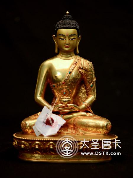 阿彌陀佛鎏金23cm