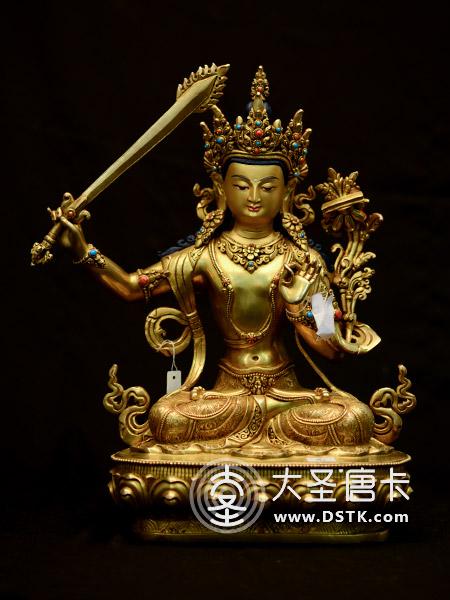 文殊菩薩鎏金36cm