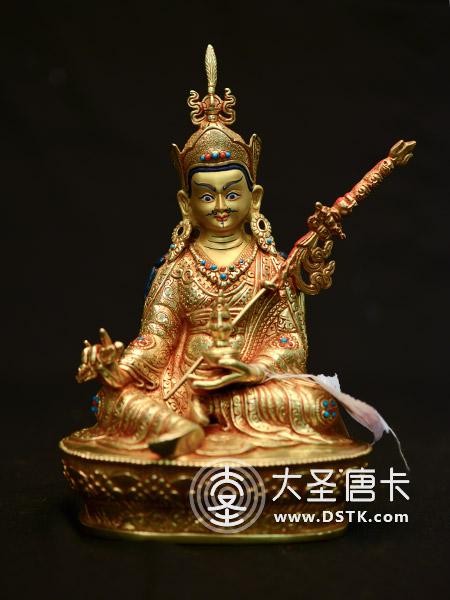 蓮花生大師鎏金23cm