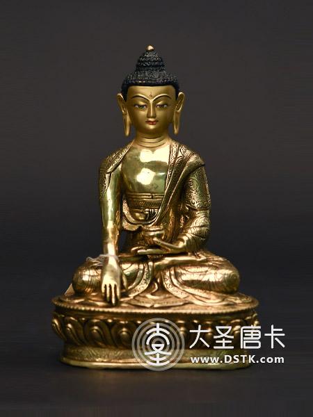 釋迦牟尼佛鎏金23cm