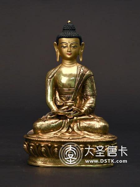 阿彌陀佛鎏金23cm