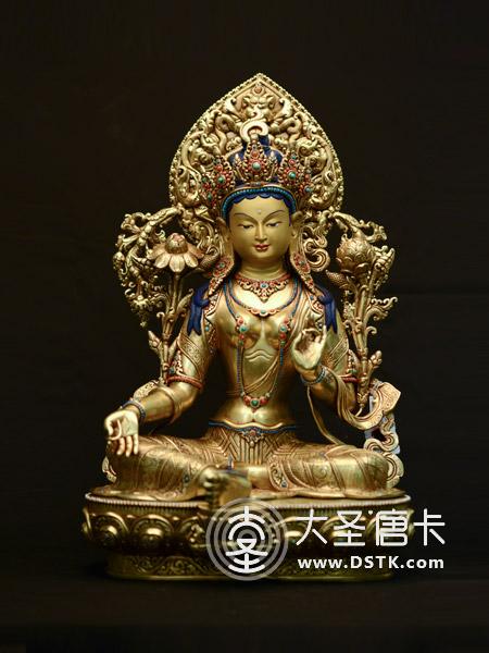 綠度母鎏金50cm
