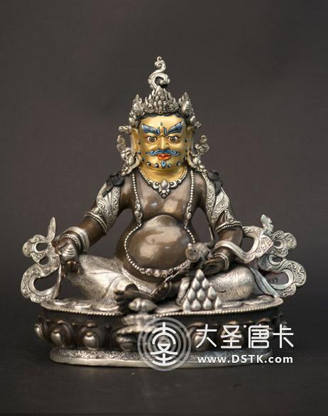 黃財神紫銅鎏銀30cm