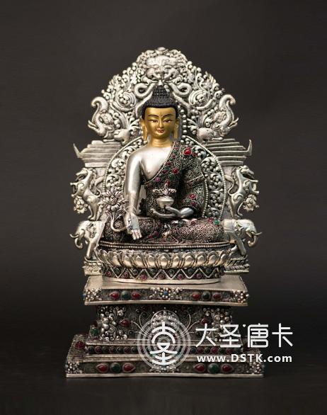 掐絲銀藥師佛35cm