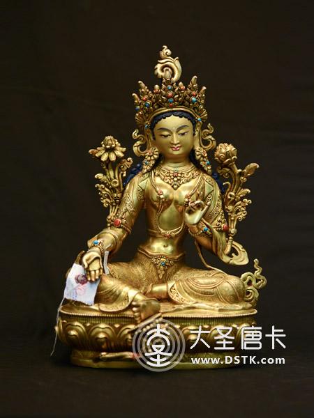 綠度母鎏金36cm