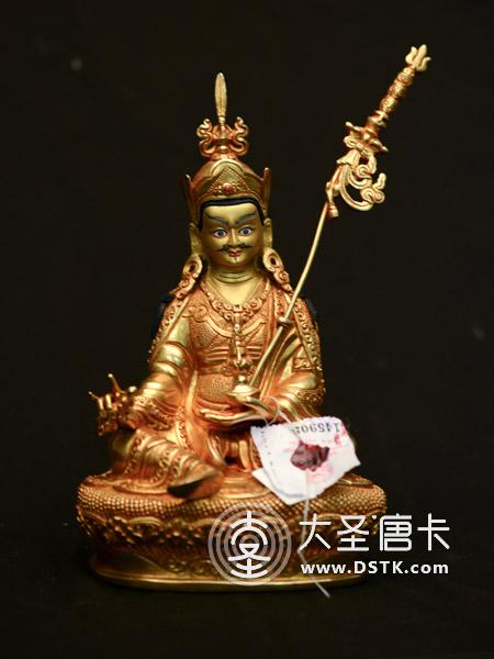 蓮花生大師鎏金23cm