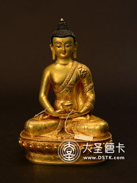 阿彌陀佛鎏金23cm