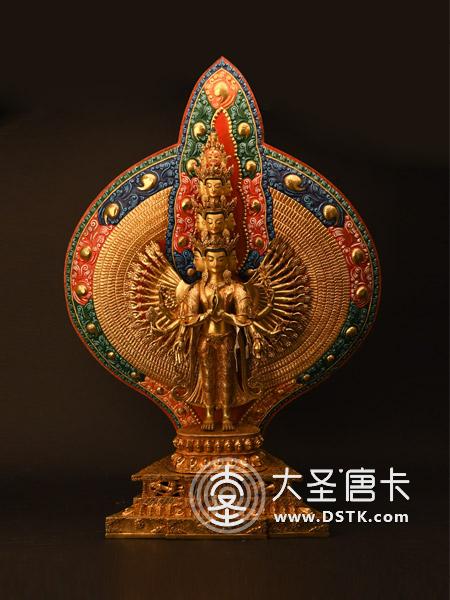 千手觀音鎏金100cm