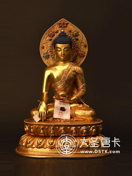 釋迦牟尼佛鎏金掐絲33cm