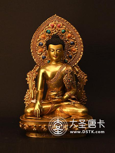 釋迦牟尼佛鎏金背光60cm