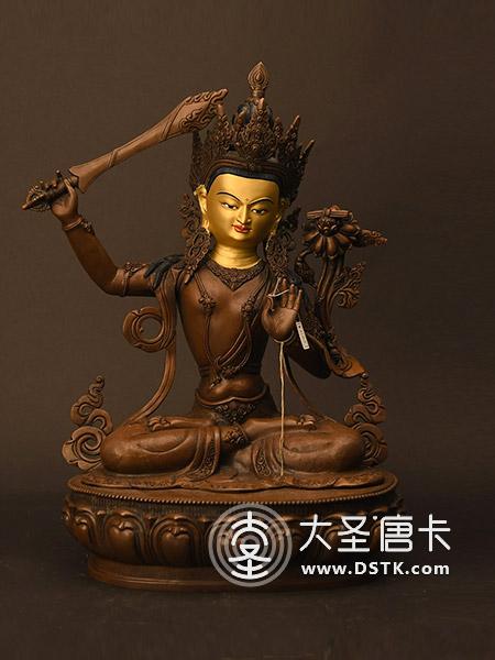 文殊菩薩紫銅50cm