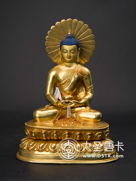 阿彌陀佛鎏金背光33cm