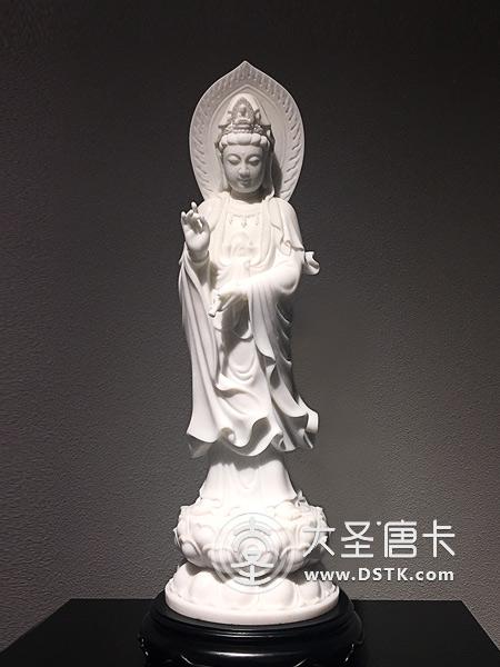 滴水觀音漢白玉68cm