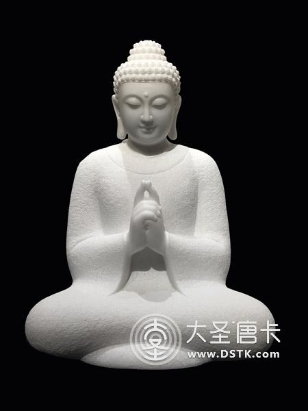 毗盧佛漢白玉48cm