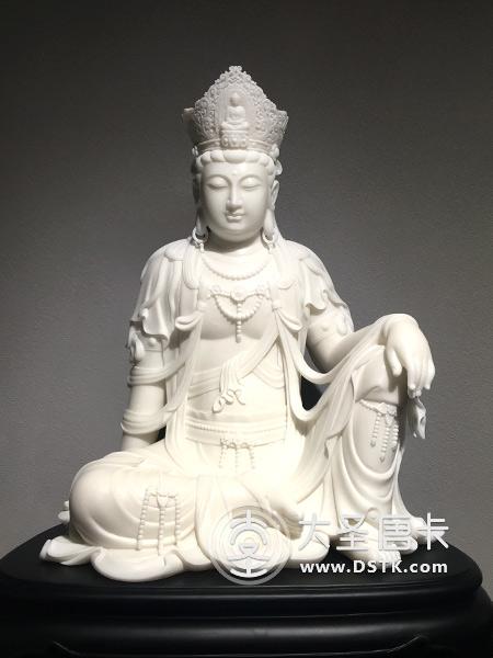 自在觀音漢白玉66cm