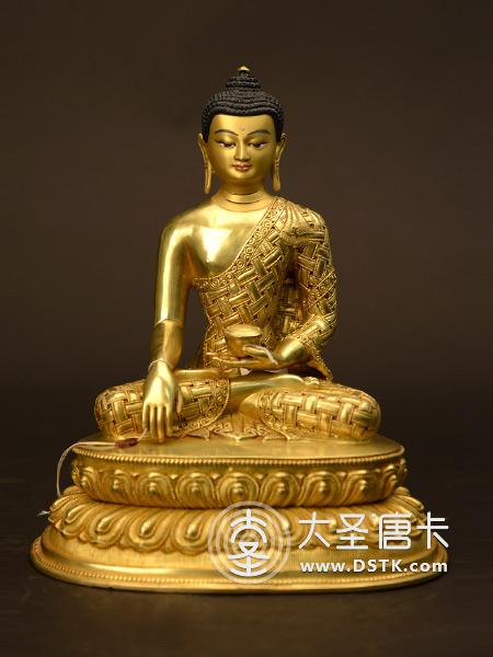 釋迦牟尼佛鎏金28cm