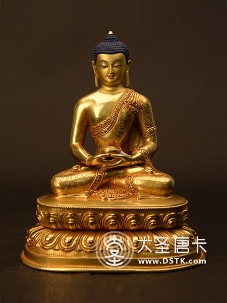 阿彌陀佛鎏金30cm