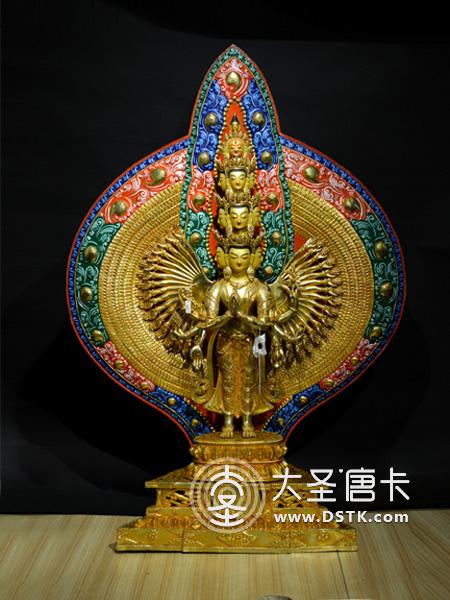 千手觀音鎏金100cm