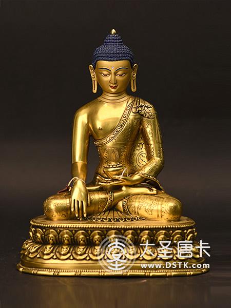 釋迦牟尼佛鎏金23cm