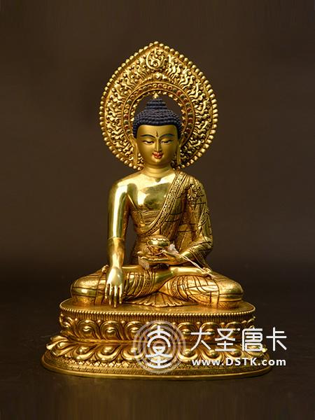 釋迦牟尼佛鎏金33cm