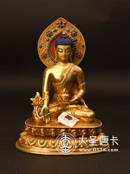 藥師佛鎏金背光33cm