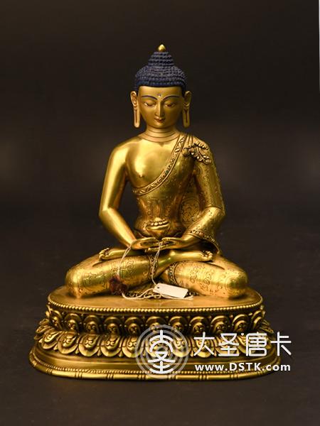 阿彌陀佛鎏金23cm