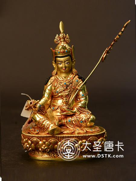 蓮花生大師鎏金20cm