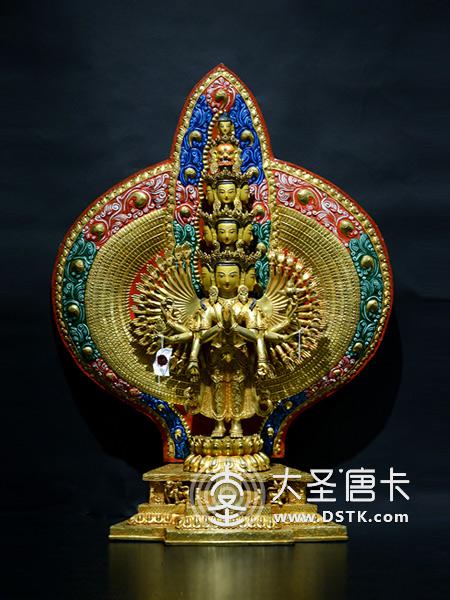 千手觀音鎏金80cm