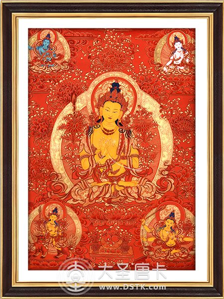 白文殊菩薩紅唐