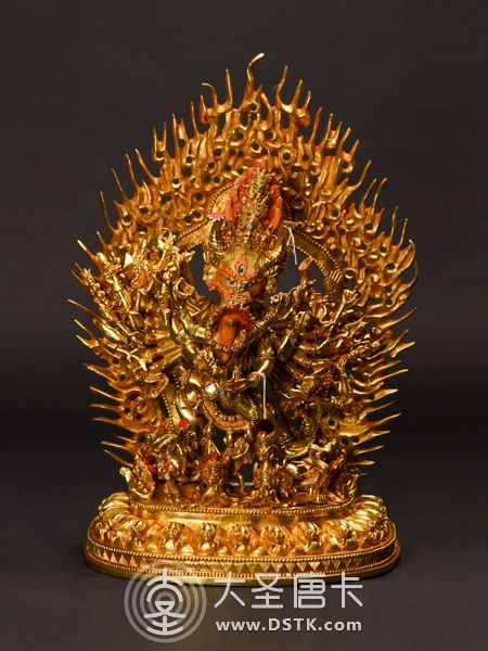 大威德金剛鎏金36cm