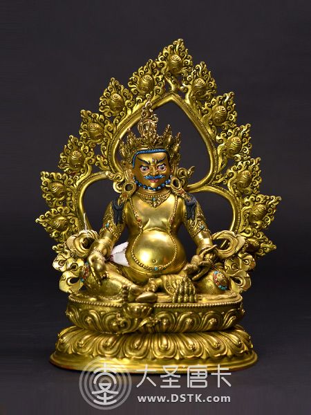 釋迦族黃財神鎏金33cm