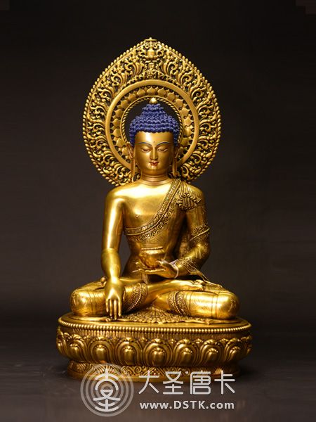 釋迦牟尼佛精品鎏金50cm