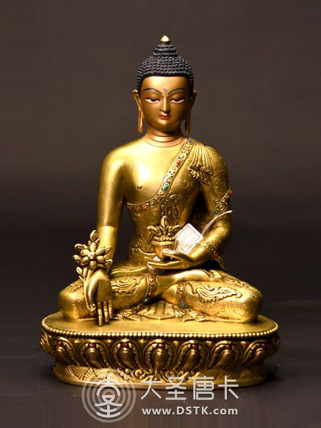 藥師佛鎏金23cm