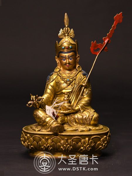 蓮花生大師鎏金20cm