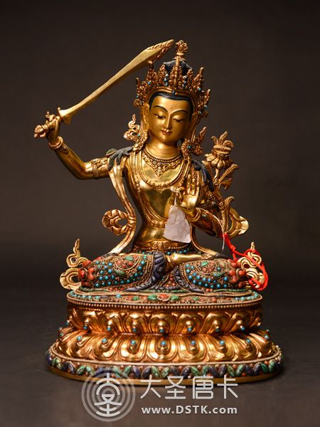 文殊菩薩掐絲33cm